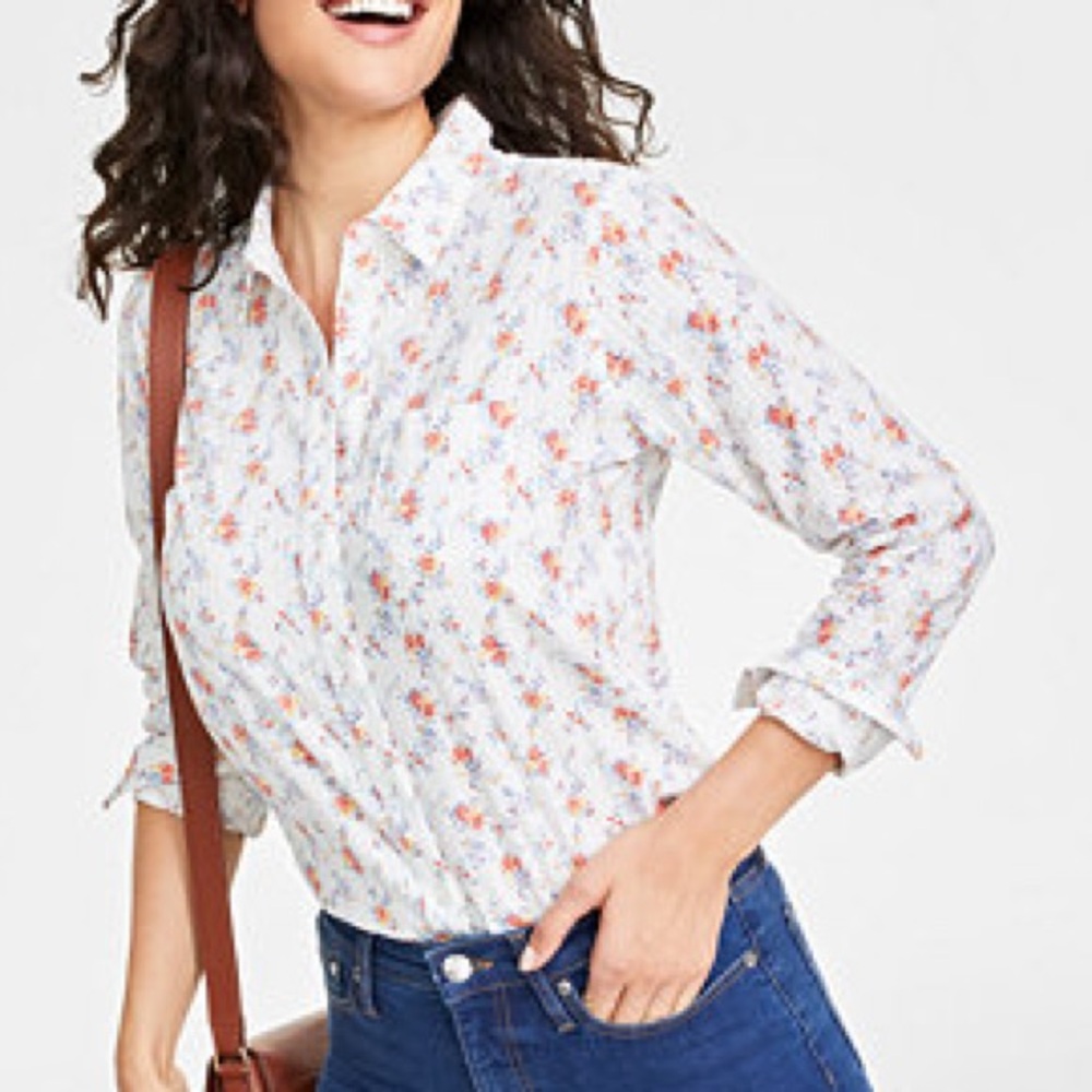 Floral Button-Up Shirt size Small On 34th